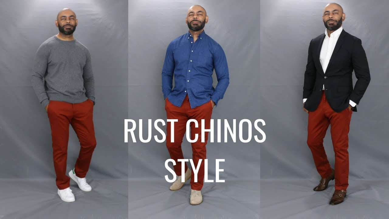How To Wear Rust Chinos - YouTube