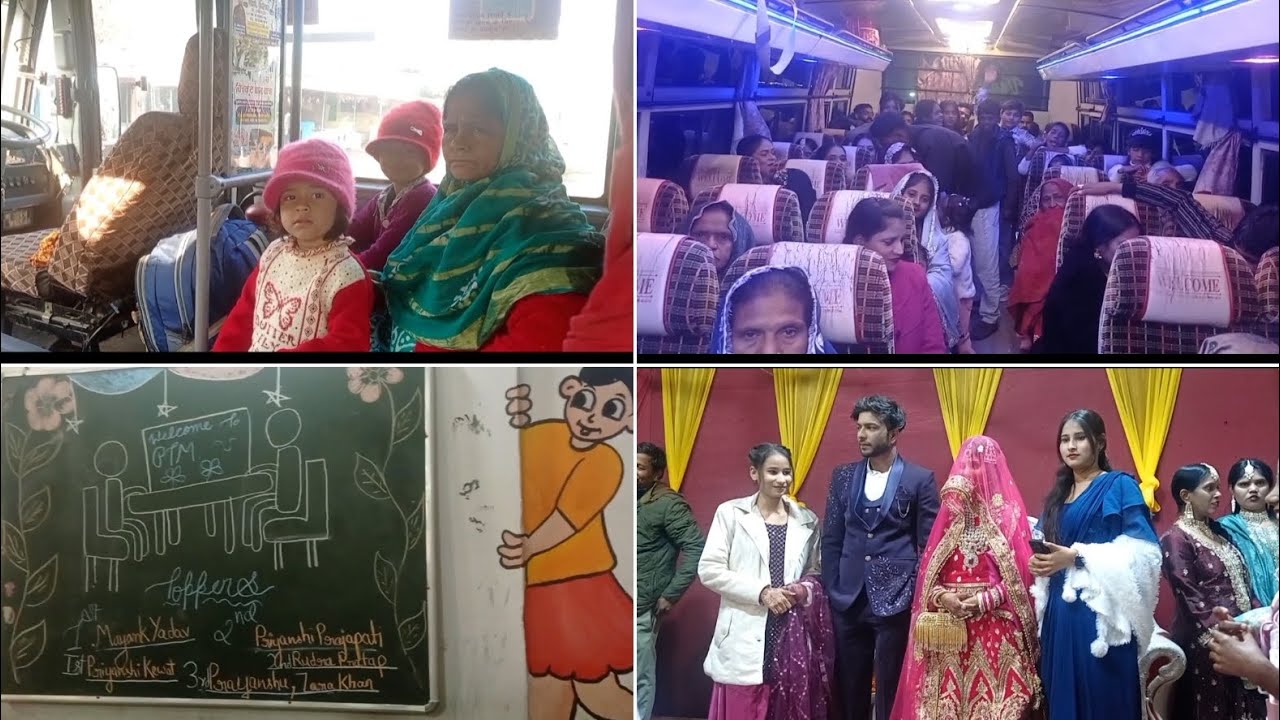 Back to home🏡..attend school p.t.m..fiza weds rizwan reception program ...
