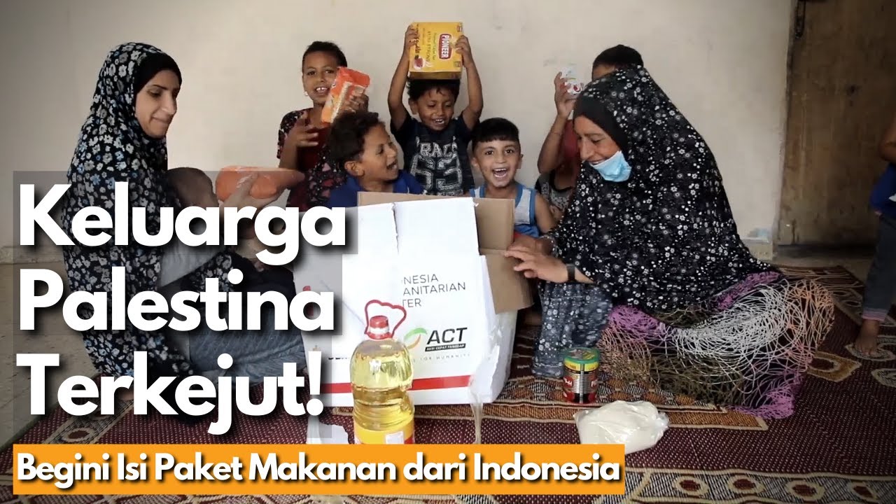 DETIK-DETIK KELUARGA PALESTINA TERKEJUT! Unboxing Kiriman Paket Orang Indonesia