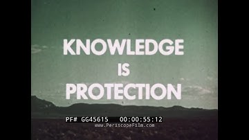 " KNOWLEDGE IS PROTECTION " 1964 NUCLEAR WARFARE  CIVIL DEFENSE TRAINING COURSE INTRO FILM  GG45615