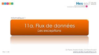 V11.1 - Les exceptions en Java