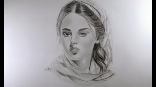 Portrait of a beautiful girl start to finish ll FANCY pencil ll