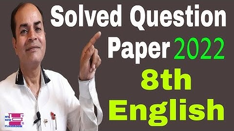 solved question Paper english class 8 haryana board 2022 by vijay kumar