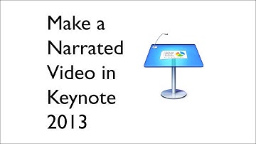 Create a Narrated Slideshow Video from a Keynote 2013 Presentation