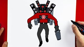How to Draw TITAN SPEAKERMAN - SKIBIDI TOILET How to Draw TITAN SPEAKERMAN - SKIBIDI TOILET