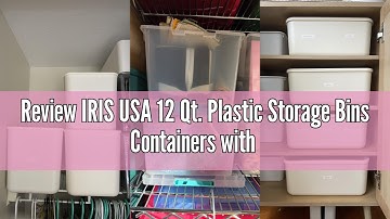 Review IRIS USA 12 Qt. Plastic Storage Bins Containers with Lids, 4 Pack, Sensory Bin, Craft Storage