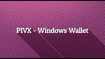 PIVX - Windows Wallet