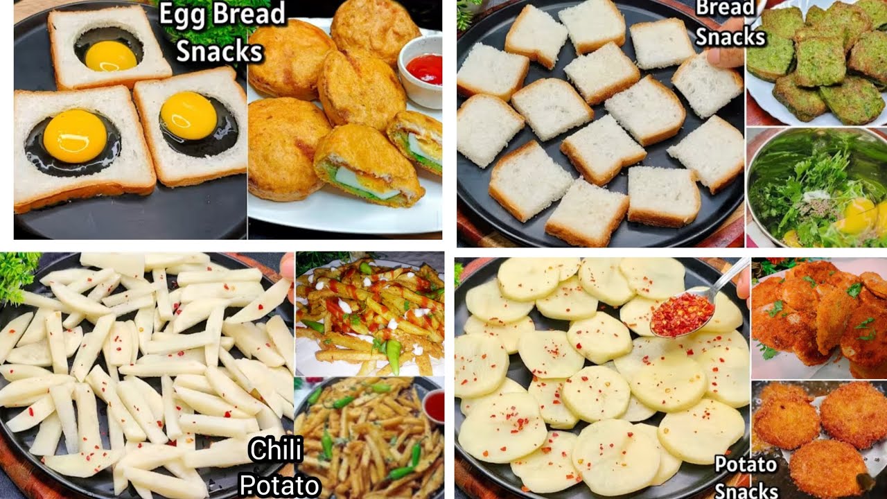Easy 4 snacks recipe |snacks recipe |easysnacks recipe - YouTube