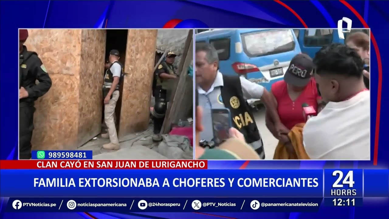 "Los Chuquis de Juan Pablo II": cae banda familiar que cobraba cupos en colegios y paraderos de SJL