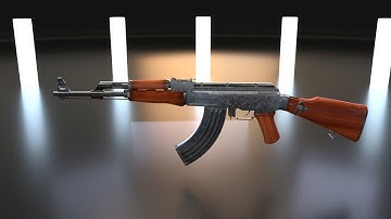 AK-47 3D model-Autodesk maya