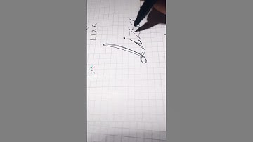 Writing names in a pretty handwriting: LIZA