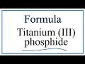 Titanium and Phosphide Compounds