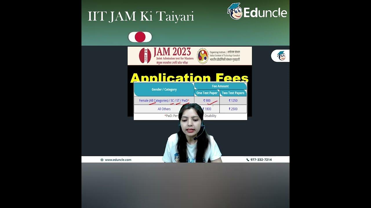Application fees for IIT JAM 2023 Exam What is IIT JAM fees? YouTube