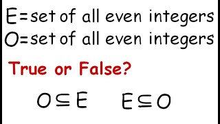 True or false?  Subsets - Example