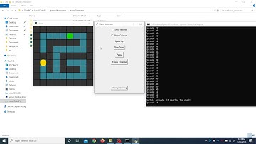 AI solves maze using Q Learning