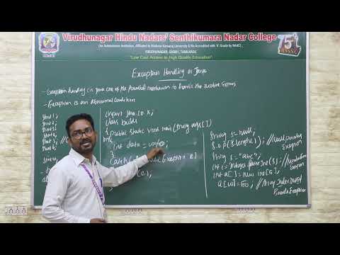 Exception Handling | Java Programming | V.H.N.S.N.College (Autonomous)
