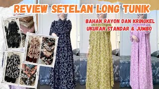 REVIEW SETELAN LONG TUNIK UKURAN STANDAR DAN JUMBO