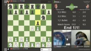 Magnus Carlsen RESIGNS on move 7 against Grischuk