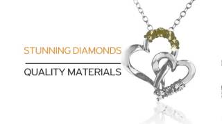 Diamond Accent Heart Pendant Necklace In Sterling Silver, 18" - SuperJeweler.com