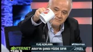 Ahmet Çakar Su Dolu Bardağı Masaya Boşalttı 18.03.2014