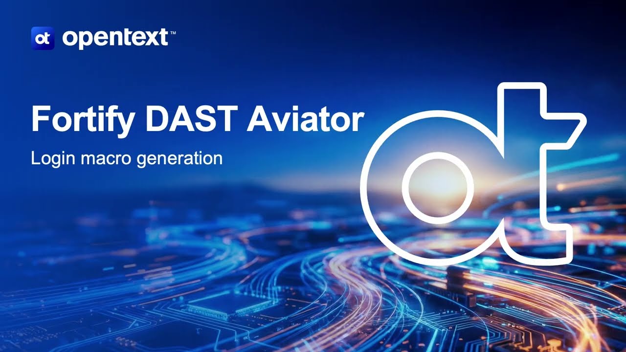 Automate DAST login macros with Fortify DAST Aviator