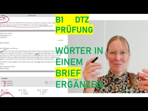 B1 Prüfung / 2024/ Wörter in einem Brief ergänzen / DTZ / G.A.S.T / Lesen Teil 5 / Deutsch lernen