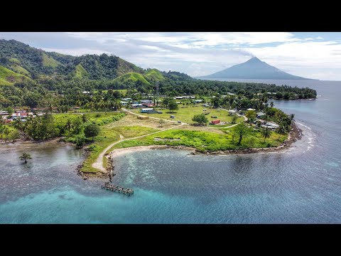 Manam Island volcano