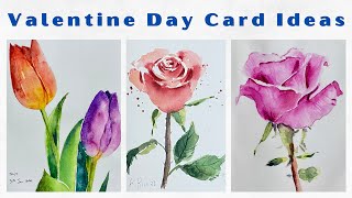 3 Watercolour Flower Painting Tutorials // Valentine's Day Ideas