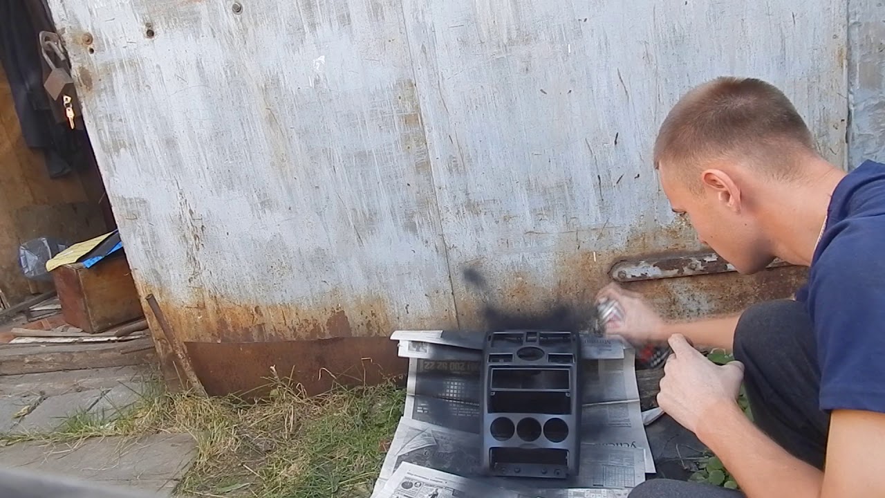 Установка вольтметра в приору,Покраска консоли, Ч_2 - YouTube