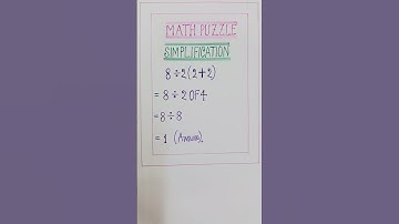 #MATH PUZZLE #MATHEMATICS #ARITHMETIC #SIMPLIFICATION #SHORTS #