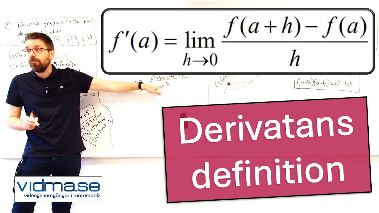 Matematik 3. DERIVATANS DEFINITION. Tydlig genomgång med mest fokus på hur du räknar!