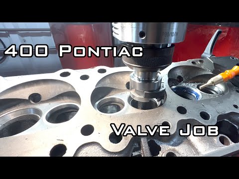 Installing Valve Guides And Cutting Seats On A Set Of 400 Pontiac Cylinder