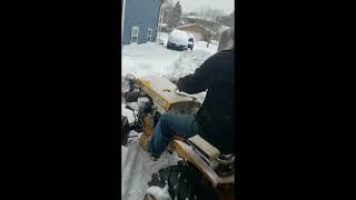 Allis Chalmers B10 Spring Trip Plow plus driveway plowing