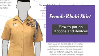 Placing Ribbons/Devices on Female Khaki Uniform