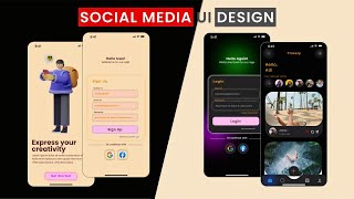 How to Create Social Media App |  Figma App Designing | Social media app UI design | STEP BY STEP screenshot 2