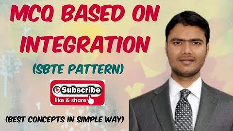 MCQ Based on Integration || MCQ || SBTE Pattern || Applied Mathematics || 3rd Semester ||