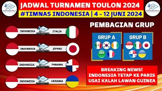 RESMI! Jadwal Turnamen Toulon 2024 - Timnas Indonesia vs Italia - TOULON CUP 2024 - Live RCTI