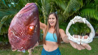 GIANT CUBERA SNAPPER JAWS! HOW TO Make FISH HEAD Mount! DIY