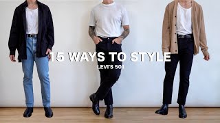 15 Ways To Style Levi's 501 Jeans | Men's Fashion - YouTube