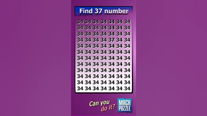 Tell me where 37? | Brain Teaser IQ Test #shorts #different #puzzles #opticalillusion #quiz