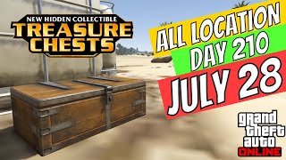GTA Online Treasure Chest Locations July 28 | DAY 210 ON THE CAYO PERICO ISLAND