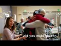 Quadriplegic stands, walks, and hugs big bro, grandparents, ICU nurse for first time in 5 1/2 ye