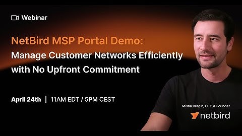 NetBird MSP Portal: Manage Customers