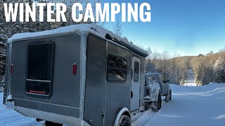 WINTER CAMPING 1st time this year in our cargo trailer WILL WE MAKE IT?
