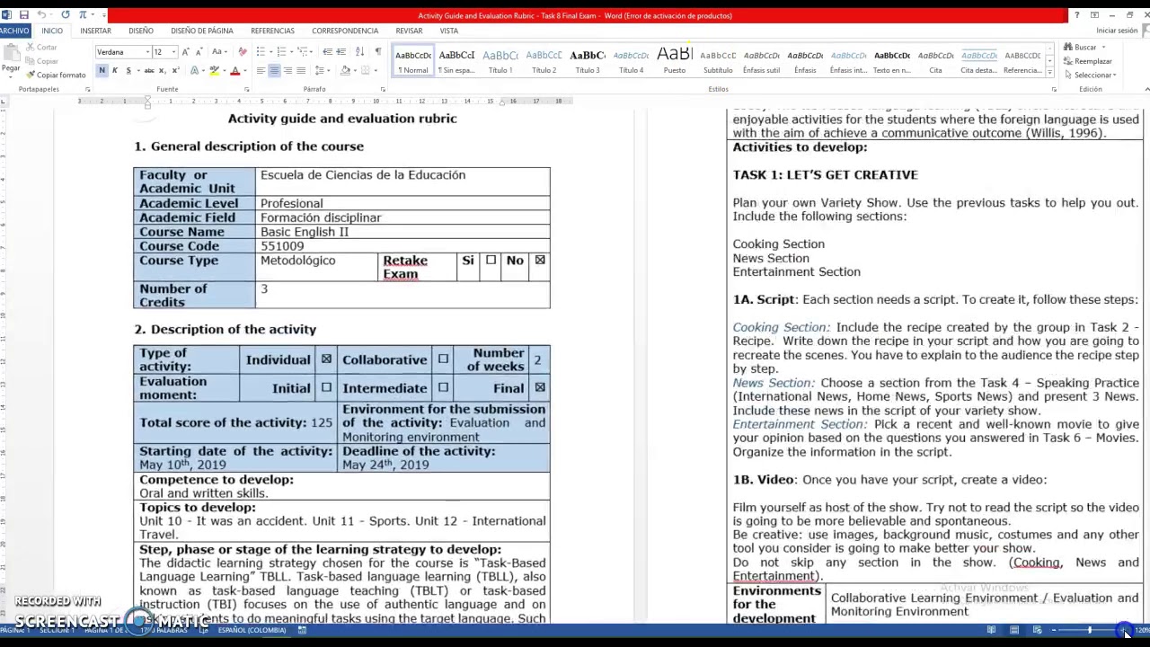 Final exam Basic English II - YouTube