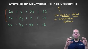 Systems of Equations With Three Unknowns