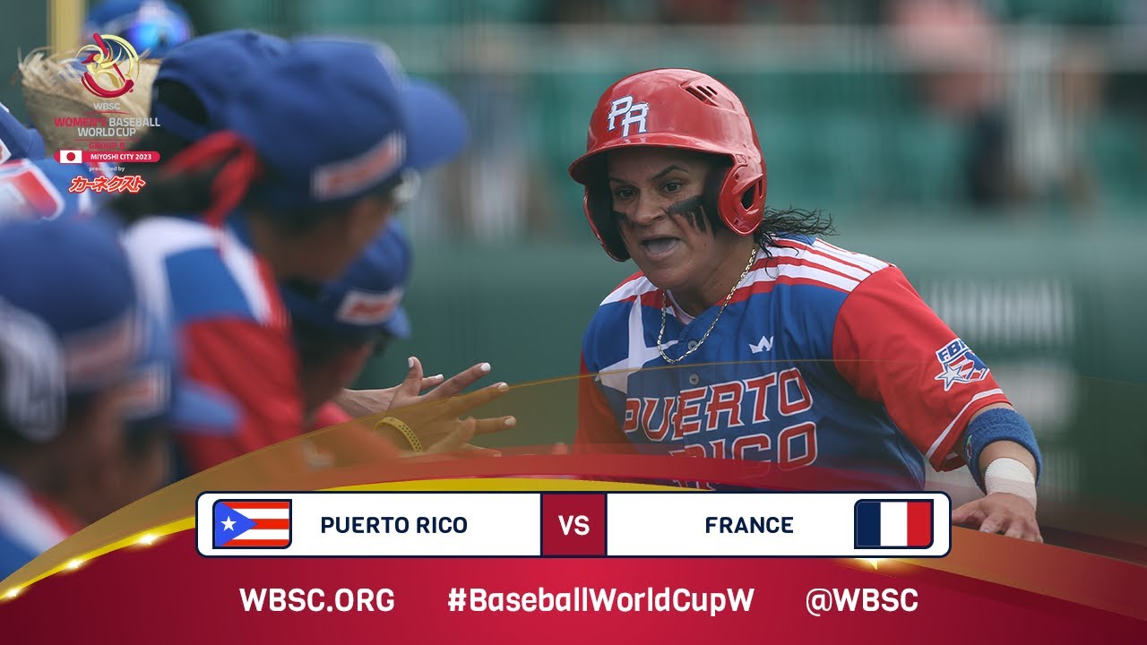 HIGHLIGHTS – Game 10 – Puerto Rico vs. France – IX WBSC Women’s Baseball World Cup 2023 - Group B