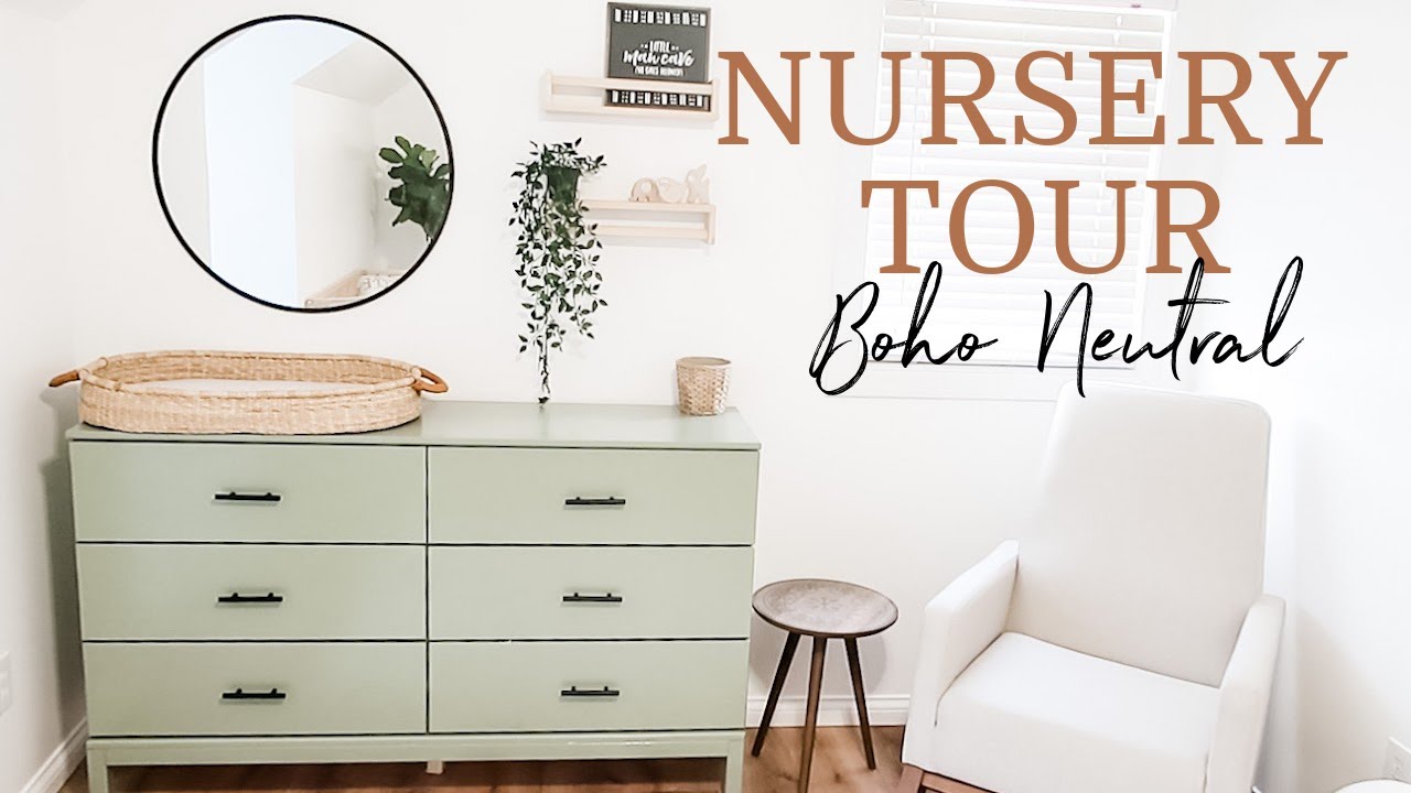 Boho Neutral Baby Nursery Tour 2021 - Pinterest Inspired Nursery