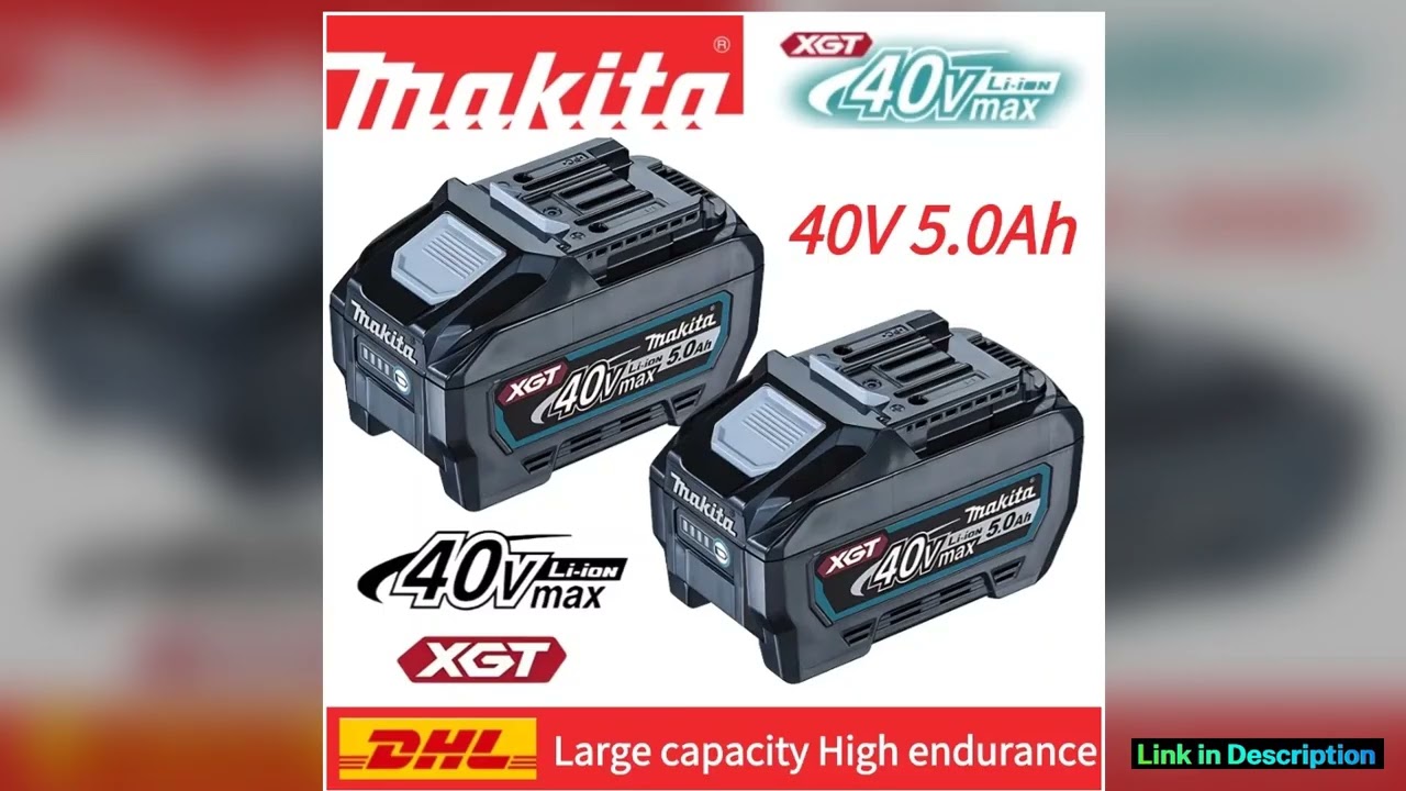 Makita 40V MAX XGT Lithium Ion Battery 40AH 50AH Original Battery BL4020 BL4025 BL4040 BL4050 BL408