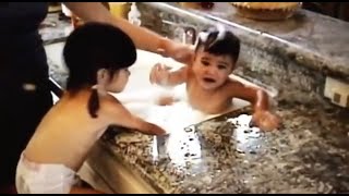 Kylie taking bath in kitchen sink | Kylie Kendall baby video | Keeping up with the Kardashians